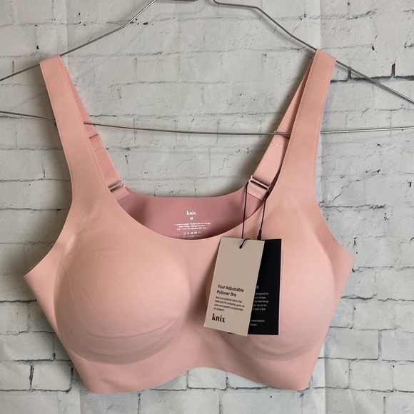 Knix Revolution Adjustable Pullover Bra Sz M Rose Water Baby Pink Everyday Bra - Picture 5 of 15